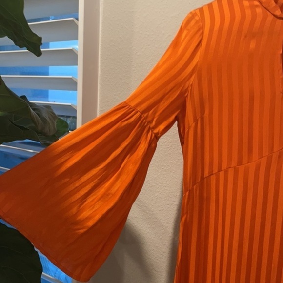 NWT Heartmade by Julie Fagerholt Silk Hylin Dress Orange - Picture 9 of 16